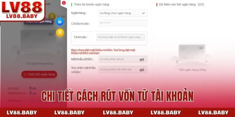 Chi tiết cách rút vốn từ tài khoản